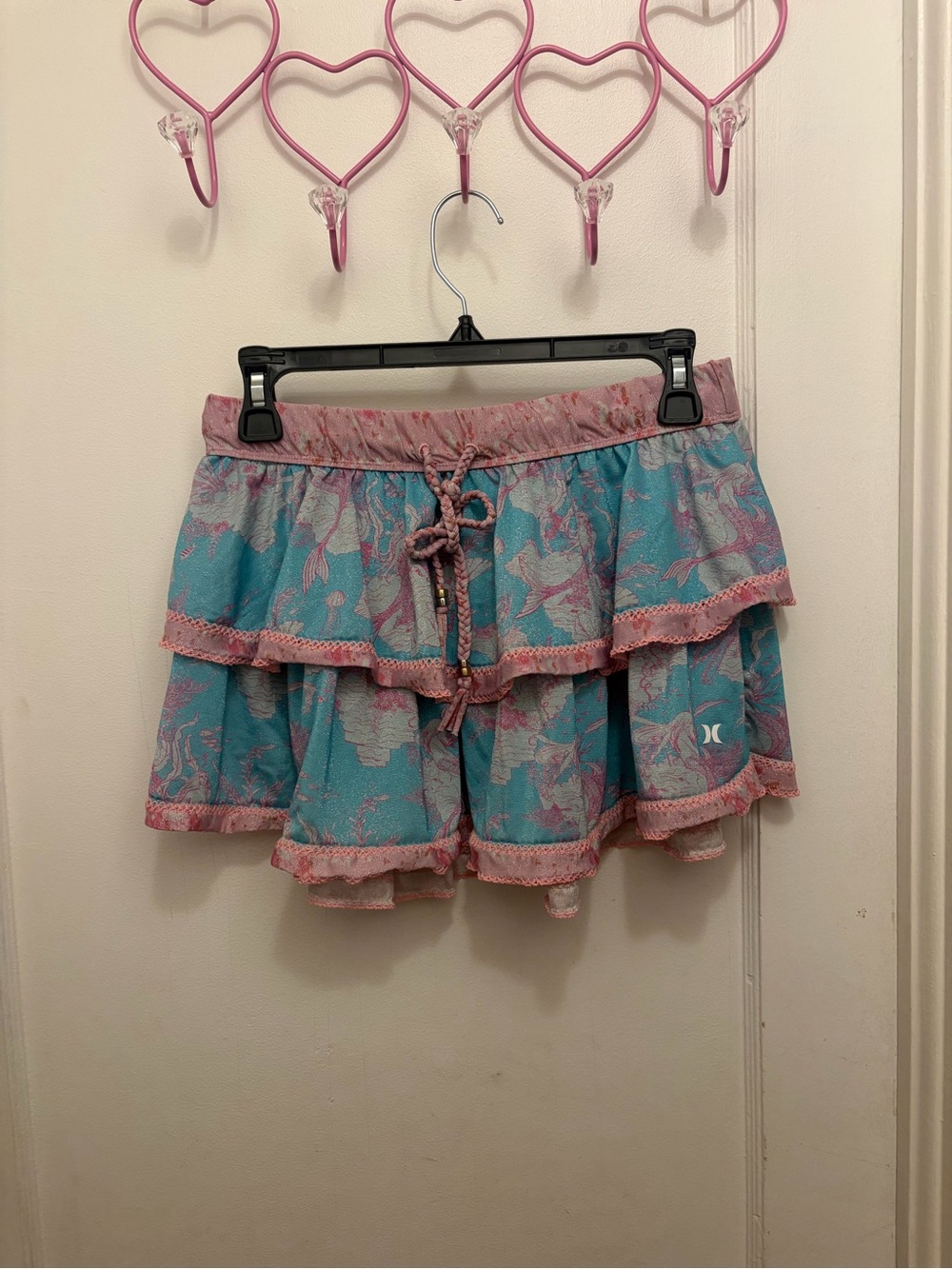 Hurley x Love Shack Fancy pink and blue skirt Size S